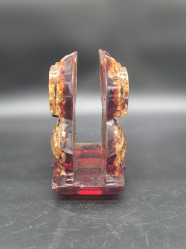 Vintage Lucite Acrylic Resin Owl Napkin Holder Kitsch 1960s Kitchen 4.5" Tall - Picture 2 of 4