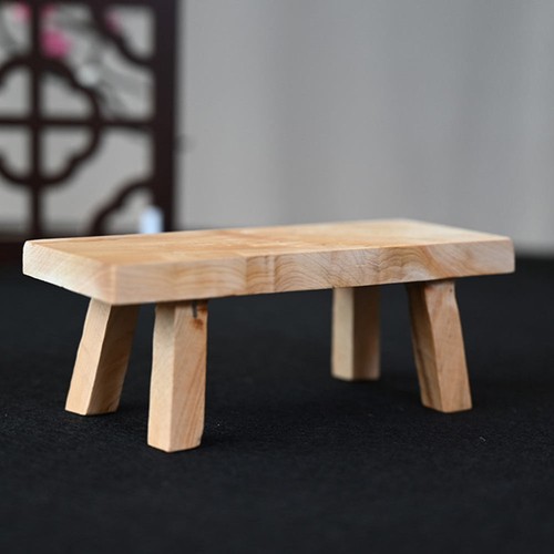2 Pack Cliff Cypress Wood Ornaments Child Kids Foot Stool Wooden - Picture 3 of 12