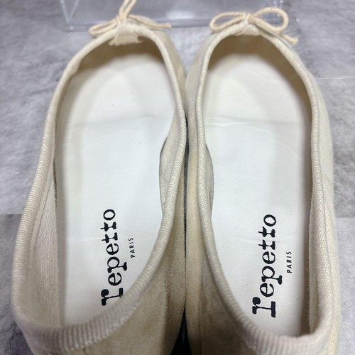 Repetto Ballerina Flats Suede Beige EU38/US8 Women's Shoes Good Condition Auth - Picture 10 of 12