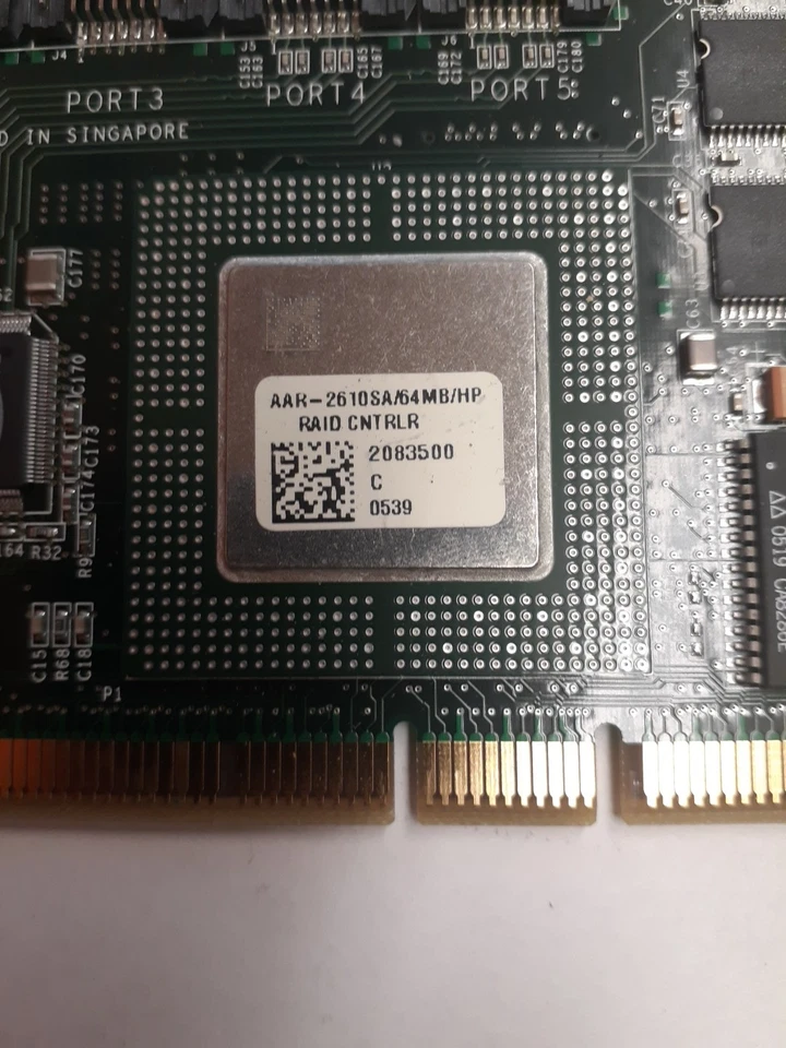 Dell Adaptec XD084 AAR-2610SA 64MB 6 Port PCI-X SATA RAID Controller Card - Image 2 of 4