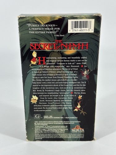 The Secret of NIMH VHS 1982 MGM/UA Home Video Animated Classic Fast Free Ship - Picture 2 of 6