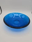 Blenko Handmade Glass 622 Heavy Salad Bowl Blue Starburst