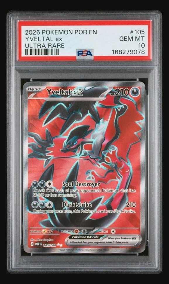 Yveltal ex 105/088 Me03: Perfect Order Holo PSA 10