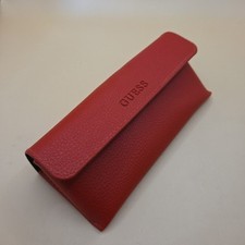 GUESS Red Case for Eyeglasses Sunglasses Faux Leather New Authentic