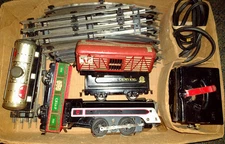 Marx O Gauge Stream Line Steam type Tin Litho Train Set W/ Extra Track Serviced