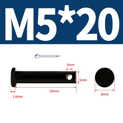 M4 M5 M6 M8 M10 to M20 Clevis Pin Carbon Steel Metric Hinge Pin Rigging Pin - Imagen 21 de 175