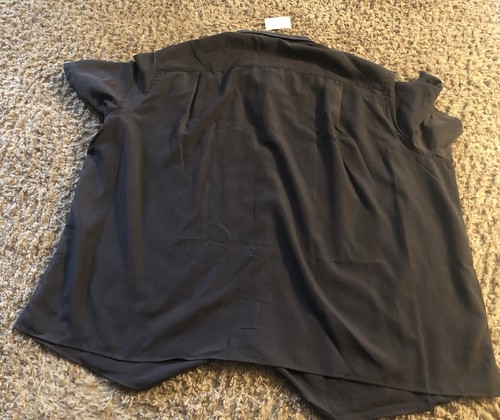 HB Harbor Bay Shirt Mens 6XL Dark Grey Short Sleeve Button Up DXL NWT - Picture 6 of 6