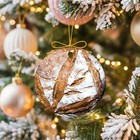 Yeast Bread Christmas Decoration - Round Ceramic Souvenir Ornament Creative Gift