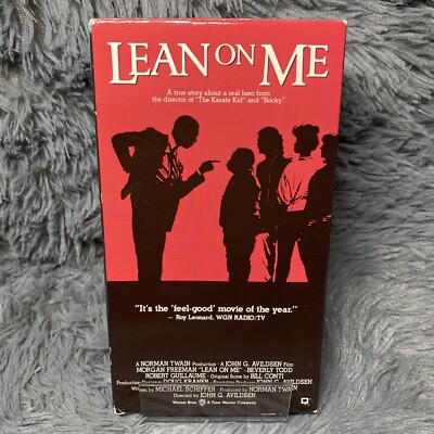 Lean On Me VHS Tape 1989 Morgan Freeman Drama Movie Film