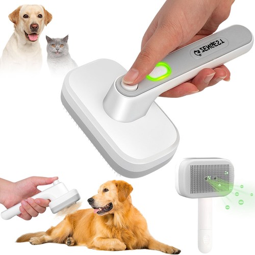 Cepillo de aseo de mascotas cepillo antiestático antiestático de iones negativos para perros gatos cepillo de masaje - Imagen 1 de 11