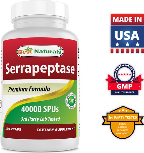 2er Pack Best Naturals Serrapeptase 40000 SPU 180 Kapseln - Bild 7 von 7
