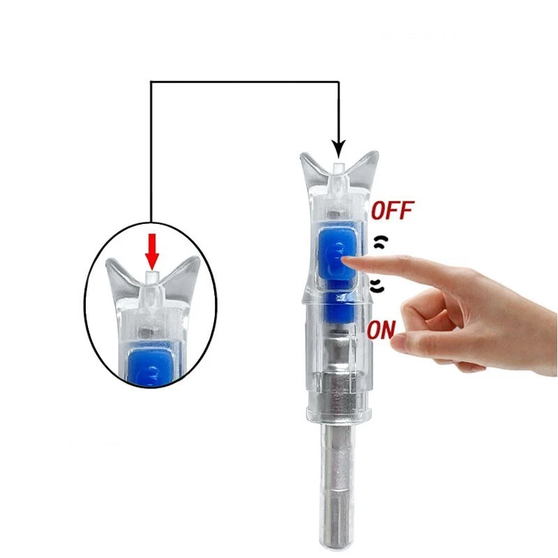 6PCS Lighted Nocks for Crossbow with .300/7.62mm Inside Diameter Arrow DIY - Image 3 of 4