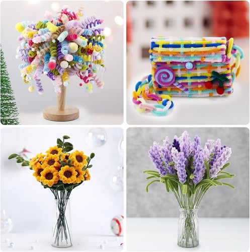 360 Assorted Pipe Cleaners for Crafts - 6mm x 12", 40 Colors for Kids - Picture 6 of 12