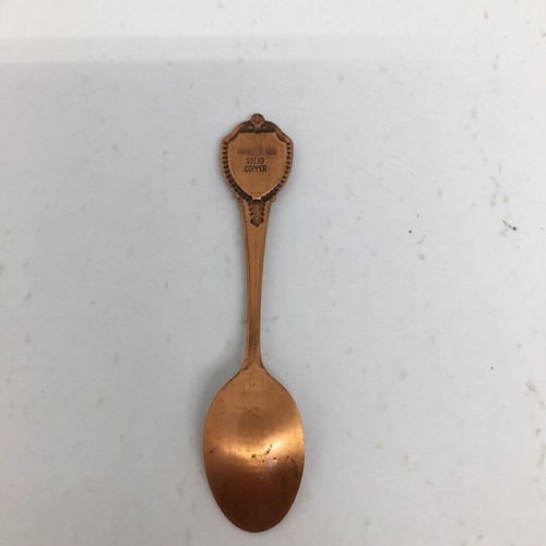 Souvenir Spoon Solid Copper  Winter Park  Colorado Made In USA 3 1/2" T & 3/4" W - Picture 6 of 9