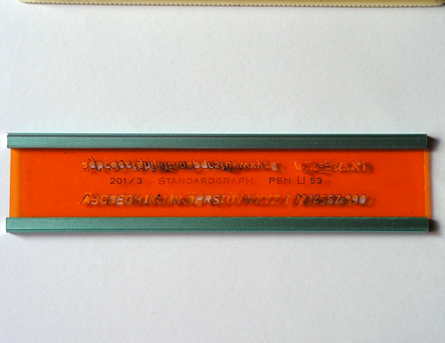 Schriftschablone Standardgraph Schablone Kursiv Nr. 201/3 incl. Kunststoffhülle - Bild 2 von 4