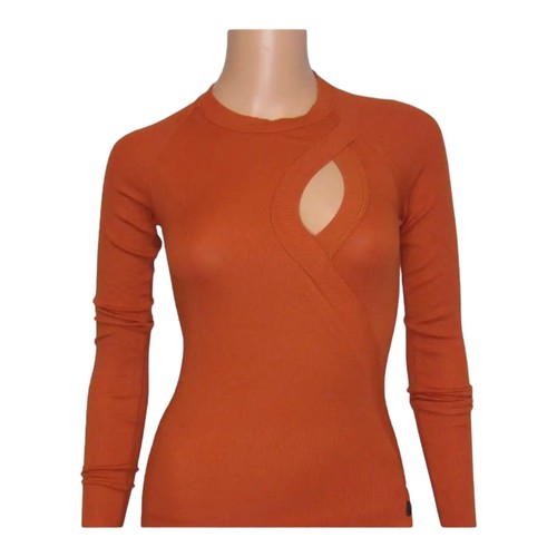 Alix NYC Pratt Long Sleeve Side Slit Bodycon Mini Dress Burnt Orange Rust Small - Picture 13 of 16