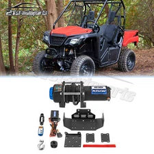 For 2015-2025 HONDA PIONEER 500 520 UTV 4500lb 12V Electric Winch Mount Combo
