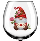 x12 Floral Gnome Gonk Valentine's day vinyl decal stickers Colour df969