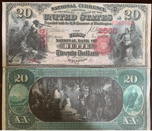 Riproduzione Set 1875 Serie Banconote Nazionali $1-$1000 Leggi Descrizione Completa - Foto 18 di 20