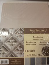 Recollections ARCHITECTURE Cardstock Paper 8.5" X 11" - 50 Sheets A5