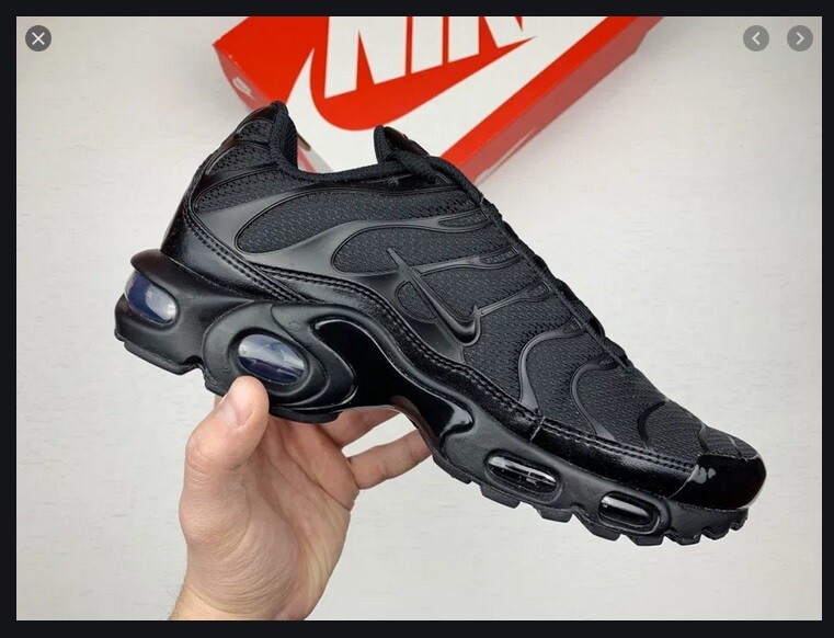 DS Nike Air Max Plus Triple Black Sz 6.5 Presto 360 React 90 97 for sale online | eBay