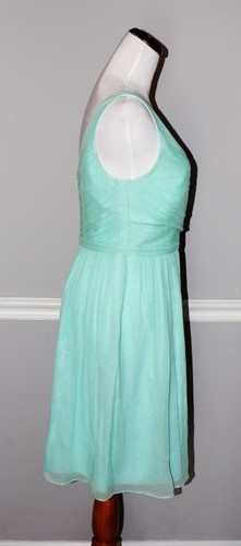 J.Crew Heidi Dress in Silk Chiffon #93100 Sleeveless Bright Seaside Aqua 6 $228 - Picture 3 of 5