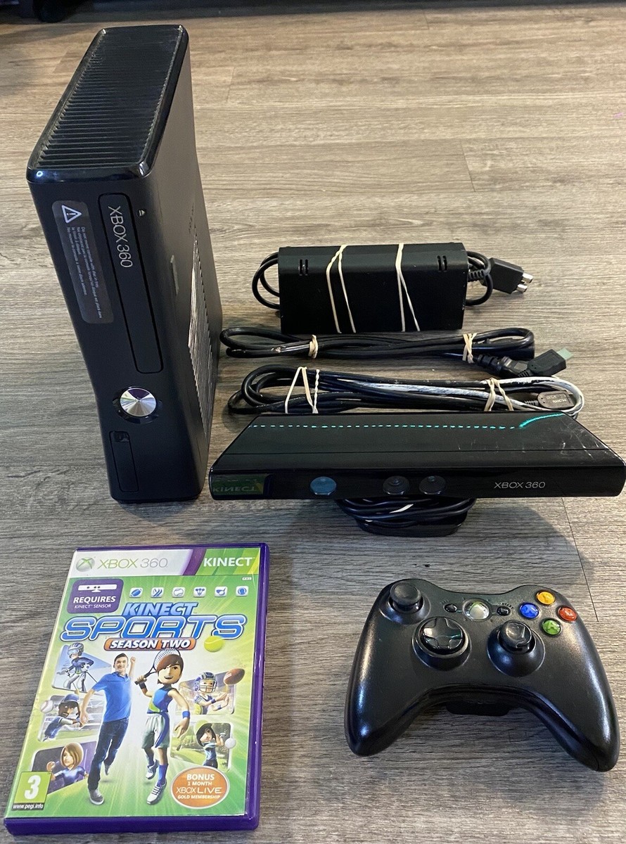 Microsoft Xbox 360 4GB Black Console with Kinect Motion