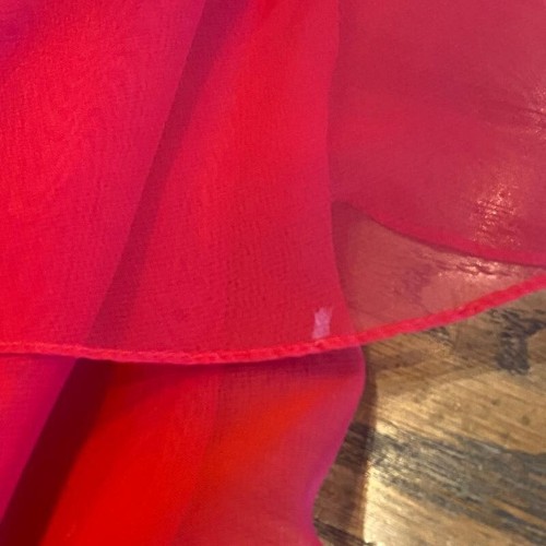 Vintage Formal Prom Long Gown 1984 Red Tiered Ruffles Chiffon Sequins Size 6 - Picture 15 of 22