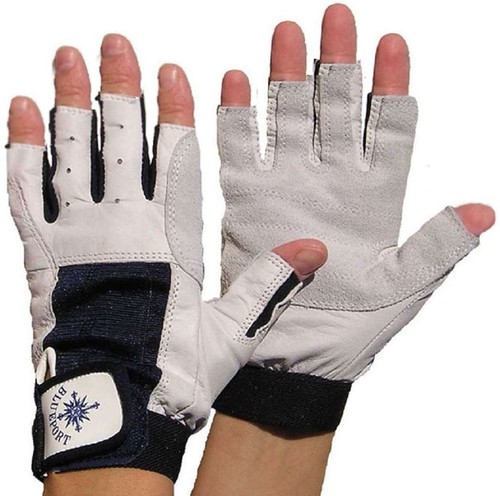 Outdoorhandschuhe aus Ziegenleder, Leder Handschuhe Gloves Biker Segeln Klettern - Picture 15 of 18