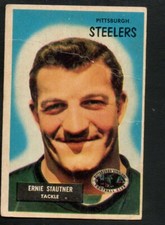 1955 Bowman Football Card  #134 Ernie Stautner-Pittsburg Steelers G Vg Card