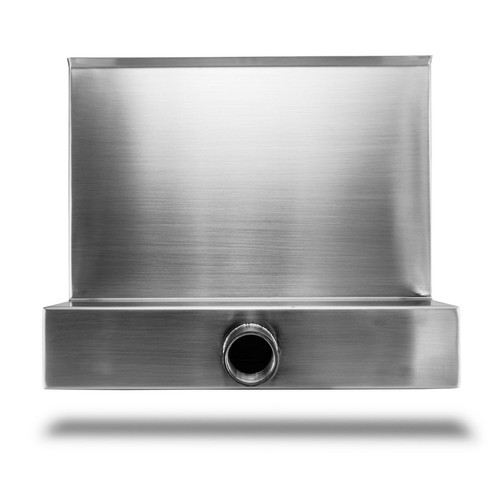Edelstahl Wasserfall 30 cm mit LED Beleuchtung warm weiß für Mauer Gabione Wand - Bild 4 von 12