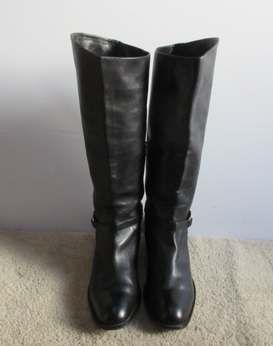 Coach Mysie Calf Women's Black Leather Tall Riding Knee High Boots Size US 10 B - Picture 1 of 10