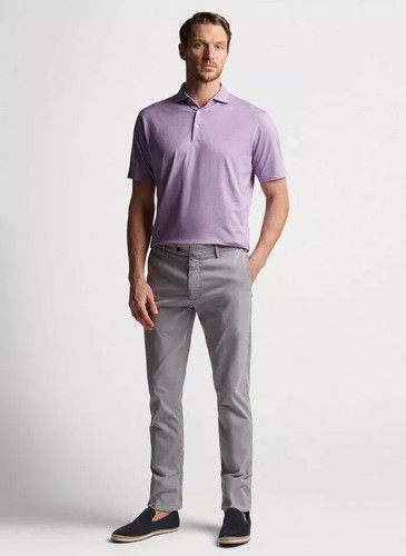PETER MILLAR Mens Concorde Pants Mens 36 Garment Dyed Flat Front Gale Gray $200 - Picture 11 of 13