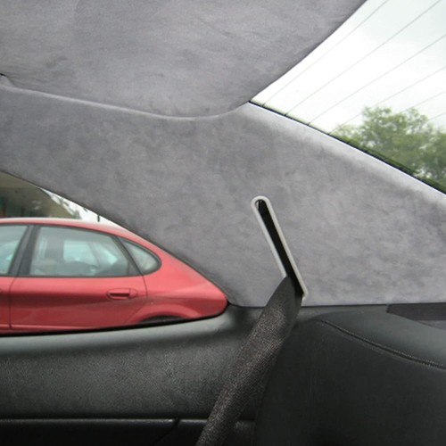 Light Grey Suede Headliner Fabric Material 60"x60" Car Roof Liner Upholstery - Picture 4 of 10
