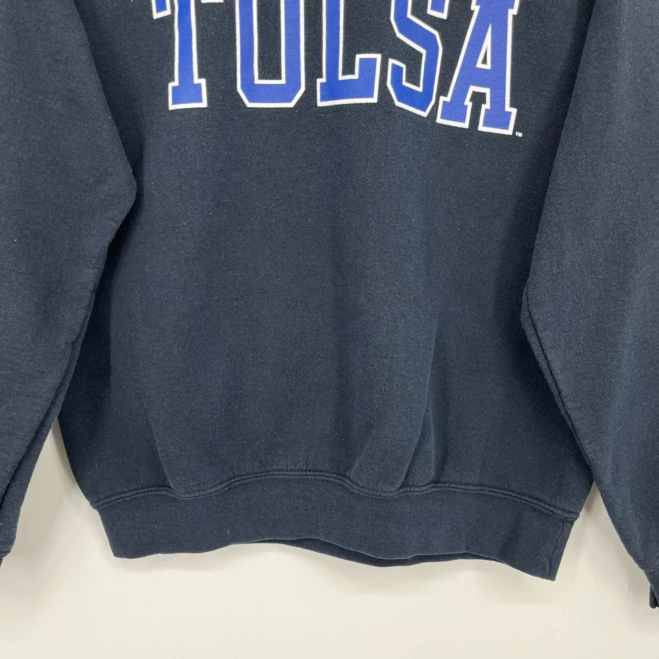 MV Sport Sweatshirt Adult M Black Crew Neck Cotton Tulsa Golden Hurricane NCAA - Image 3 of 4