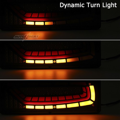 2x LED 12V Flowing Rear Tail Light Brake Reverse Indicator Truck UTE Trailer Van - Picture 3 of 9