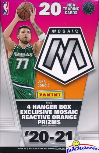 2020/21 Panini Mosaic Basketball EXCLUSIVE Sealed HANGER Box-ORANGE PRIZMS!