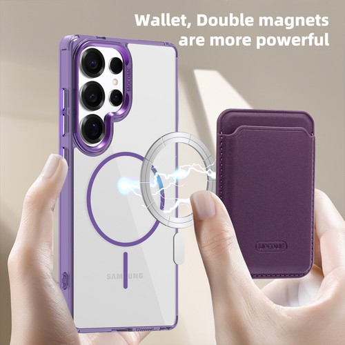For Samsung Galaxy S25 Ultra/Edge/S24/S23/S22 Magnetic Clear Case w/ Card Holder - Picture 40 of 81