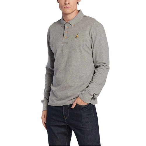 BRAVE SOUL Mens Polo T Shirts Collared Slim Fit Long Sleeve Cotton Golf Tee NEW - Picture 3 of 19