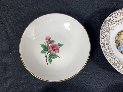 6 Vintage Shabby Floral Romantic Mismatched Dessert Berry Fruit Bowls Lot Set - Picture 7 of 14