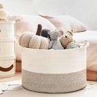 Runka Off White/Beige Extra Large Cotton Rope Basket FREE SHIPPING a