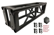 Cedarslink Black 3.28ft 1 Meter Bolt Aluminum 11.81" Box Square Trussing Truss
