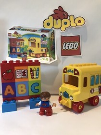 Lego DUPLO My First Bus #10603 ABC's School Bus Retired 2015 Complete Set EUC