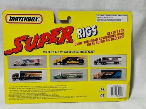 1992 Matchbox Super Rigs Over-The-Road #5 Racing COE Semi, NIB - Picture 3 of 3
