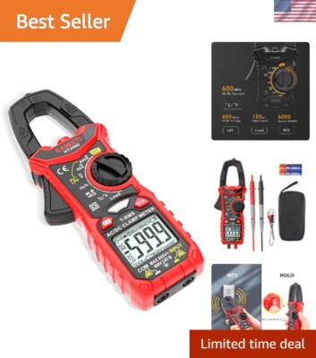 True-RMS 6000 Count Digital Clamp Meter - Versatile Electrical Tester