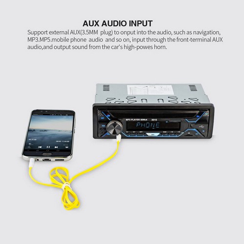 Bluetooth Car Stereo Audio In-Dash Aux Input FM Receiver TF USB MP3 Radio Player - Picture 7 of 12