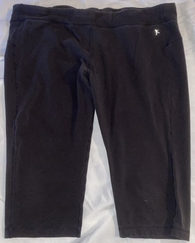 Danskin Black Long Shorts Leggings XXL 20 - Picture 1 of 7
