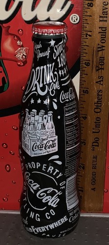 2021 WORLD OF COCA - COLA CHALK TALK WRAPPED 8 OUNCE GLASS COCA COLA BOTTLE - Picture 3 of 4