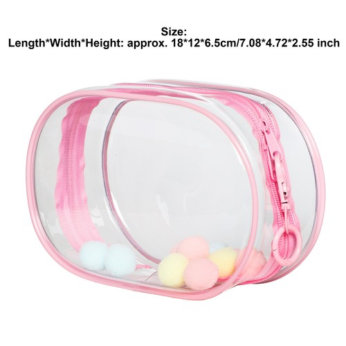 Sheer Doll Storage Bag with Keychain Plush Ball Zipper Display Doll Collection - Picture 8 of 75