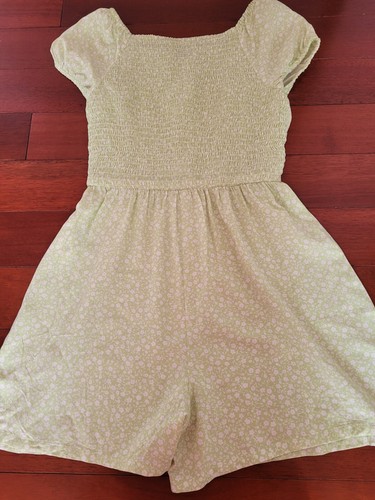 Old Navy Girls Green White Floral Romper Size XL - Picture 8 of 9